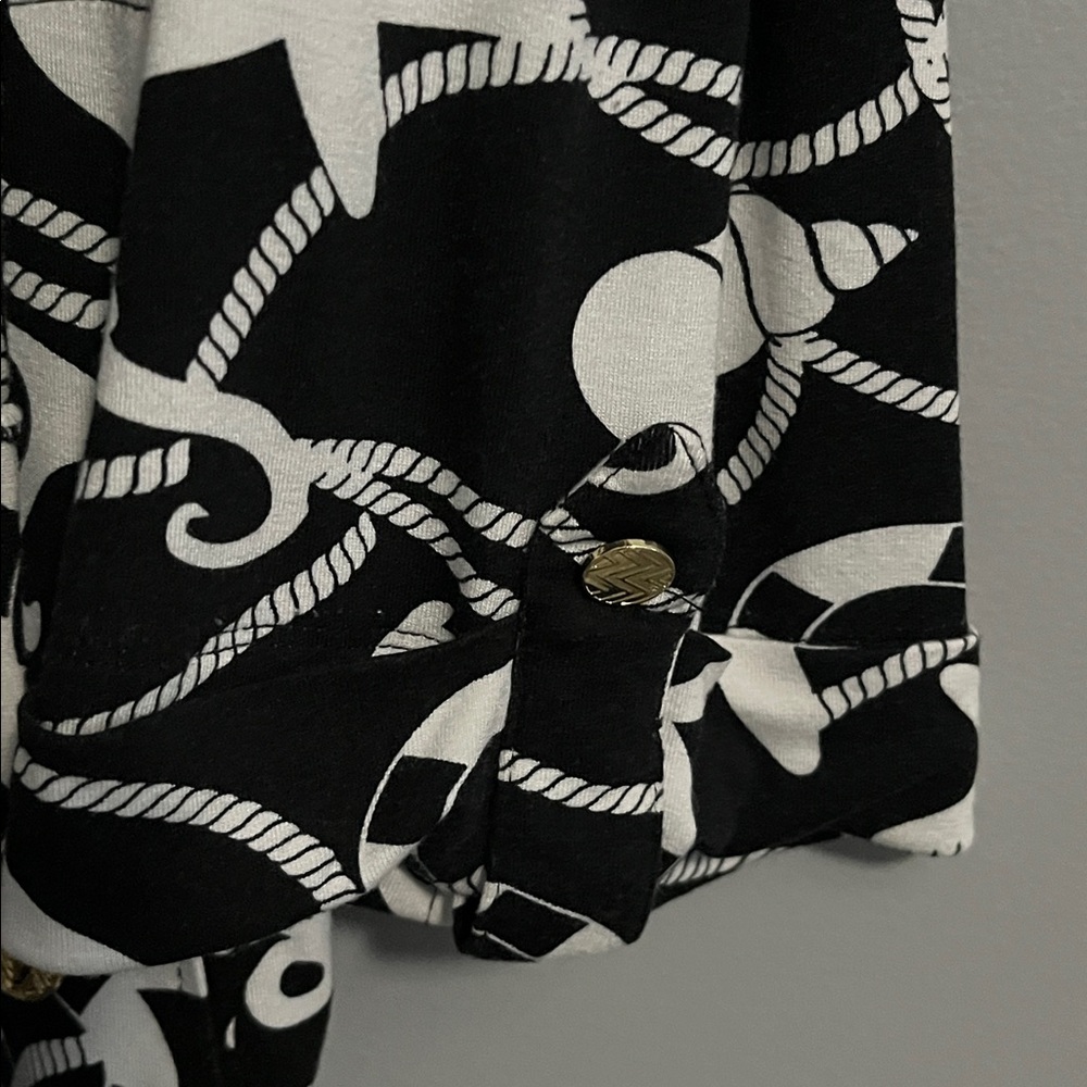 Macbeth Collection by Margaret Josephs Black And White Beach Cover Up Size Large - Picture 5 of 8